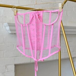 Vanessa Mooney The Beatrix Corset Top in Pink Size Small